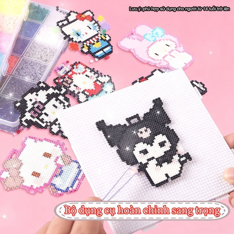 🔥【Hạt Xếp/Combo Đầy Đủ 96 Màu】58.000+ Hạt | Bộ Đầy Đủ Dụng Cụ | Tạo Pixel Art DIY Trẻ Em & Người Lớn