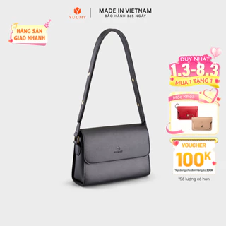 Túi Yuumy (Thời trang nữ nắp gập dạng hộp size 21 - Túi đeo chéo da Seasand YN155)