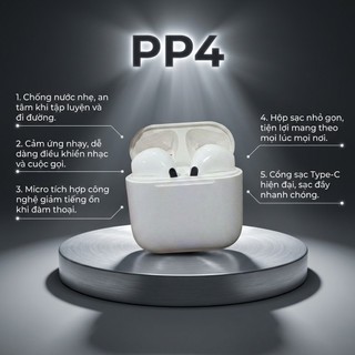 Tai Nghe Bluetooth P4 Tws 5.3 Chống Nước Và Chống Ồn, Âm Thanh Sống Động Đặc Biệt Cho Game Thủ