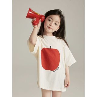 Áo thun bé gái in trái cây – Cotton 100% form rộng phong cách Hàn Quốc