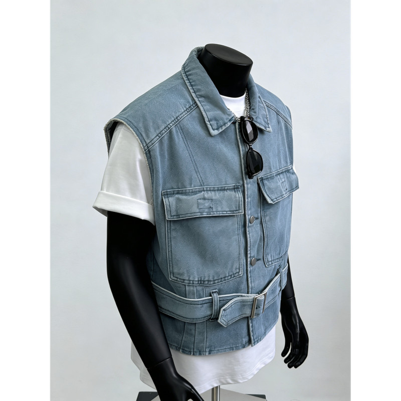 Áo khoác denim unisex thời trang, phù hợp cho mùa hè