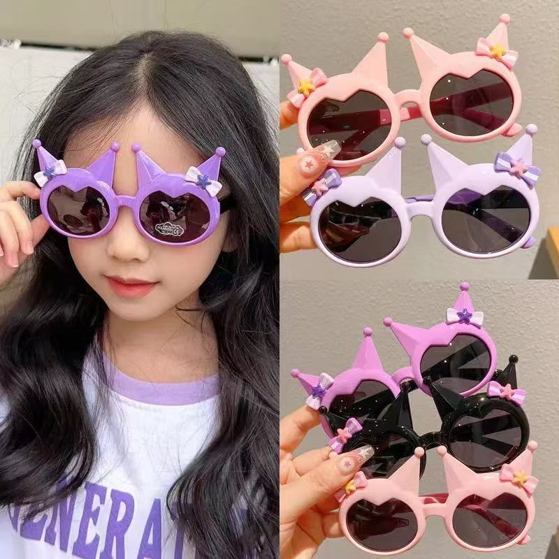 Trẻ Em Kuromi Hoạt Hình Ngoài Trời Kính Mát Thời Trang Bé Gái Dễ Thương Chống Tia Cực Tím Kính Che Nắng Cho Bé 0318