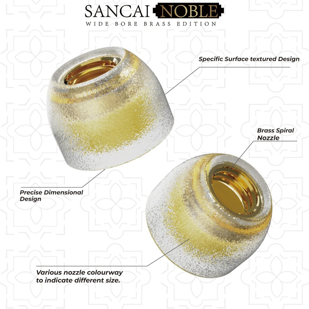 TANGZU TangSancai Noble Liquid Silicone Hybrid Eartips Phiên bản đồng thau 4 Cặp / bộ cho Waner 2 S.G IMEs
