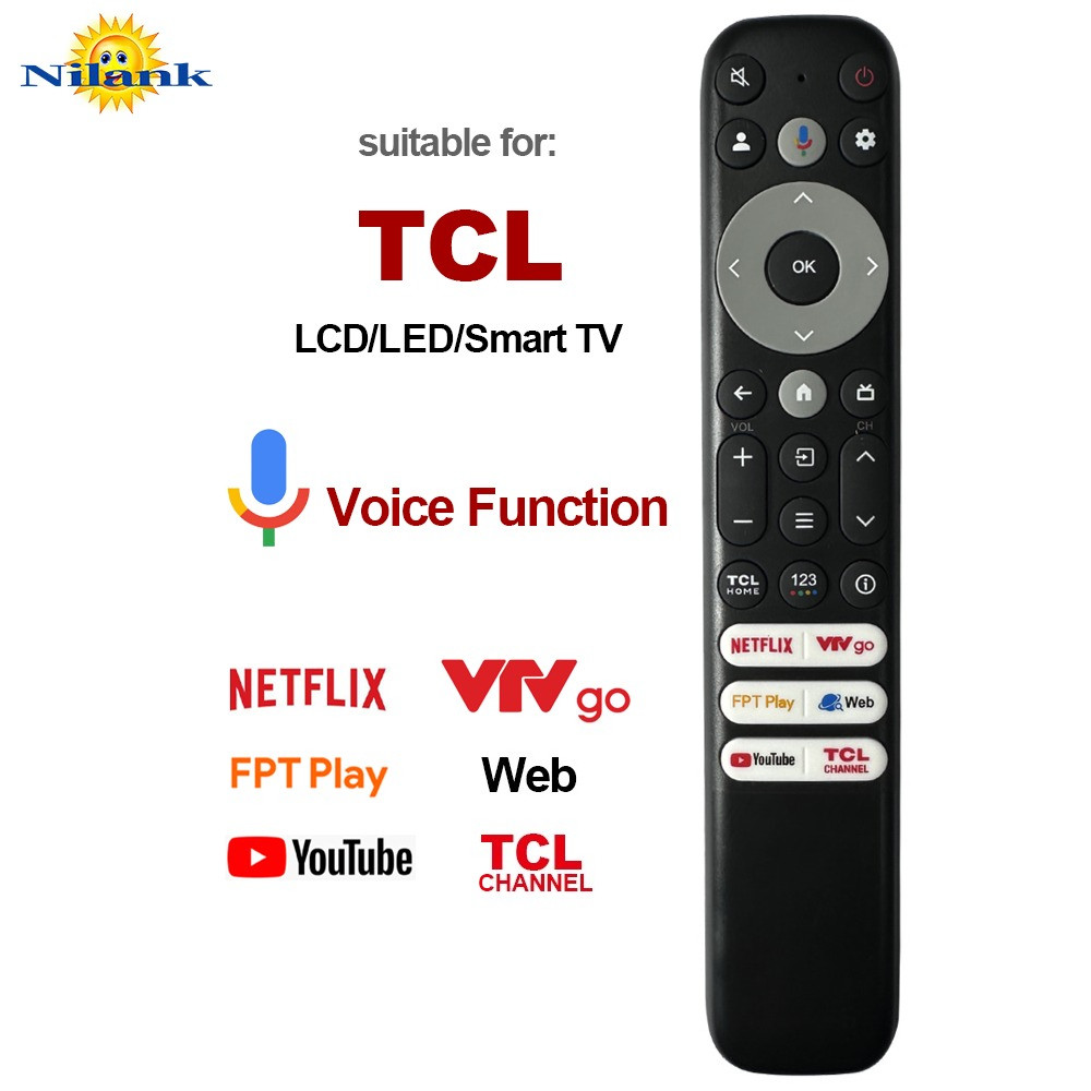 NiLANK Điều khiển TiVi TCL chính hãng - Remote TCL Smart LCD TV (có chức năng giọng nói)