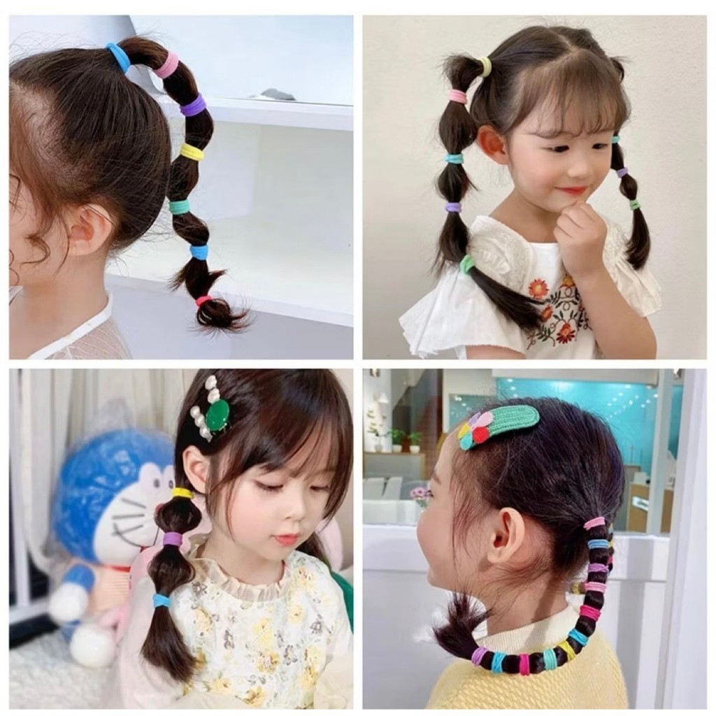 Túi 500 dây thun nhỏ cột tóc/chun buộc tóc đủ màu cho bé siêu co dãn đàn hồi không gây đứt tóc
