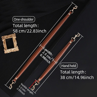 Phụ tùng thay thế dây da rộng 2,5cm chất lượng cao, Túi nách Phụ kiện dây đeo vai ngắn, Dây đeo túi xách