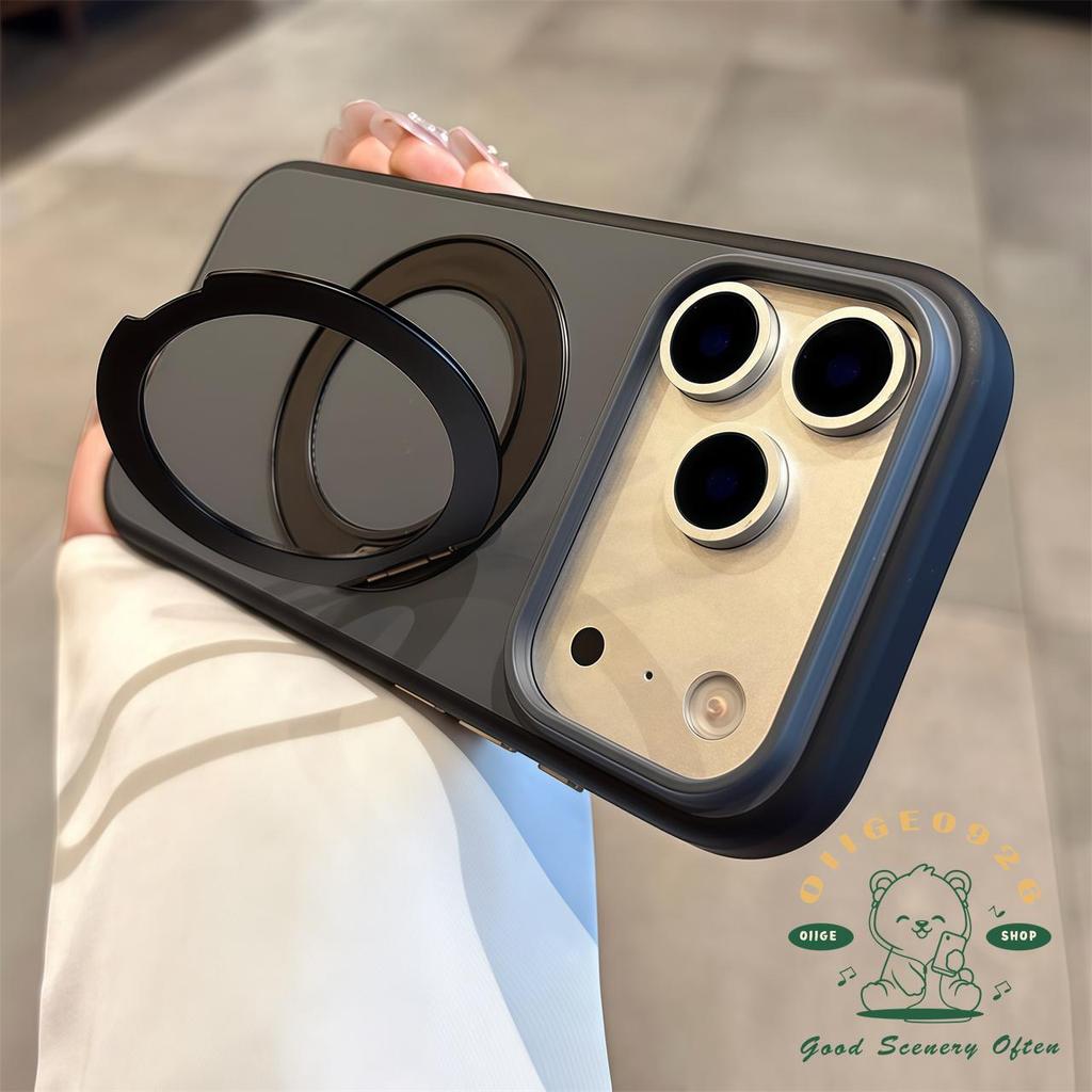 【 Ốp lưng iPhone17 】 Cảm giác da lỏng Giá đỡ từ tính Vỏ điện thoại iphone17 Pro Max 16 15 cho vỏ iPhone Vỏ mềm silicon TPU chống sốc