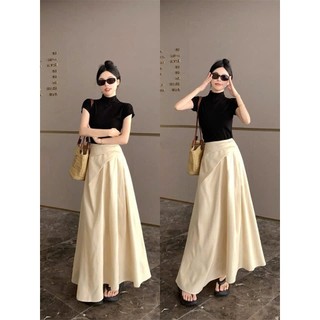 Set Áo Zip Đen Mix Chân Váy Đũi Xoắn Eo Dáng Dài Hàng 2 Lớp Siêu Xinh, Set Đồ Bộ
