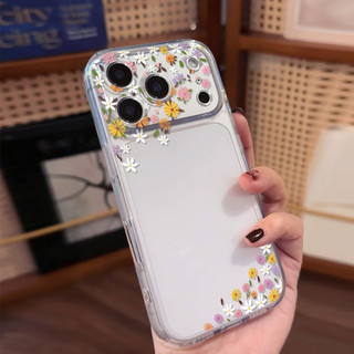 Ốp điện thoại viền hoa cúc tươi cho iPhone 17Air / 16 / 15PLUS / 14 / 13pro Max / 12 / 11 / X / XS / 7 / 8, cá tính sáng tạo. Vỏ trong suốt, chống thấm nước, chống sốc, vỏ bảo vệ