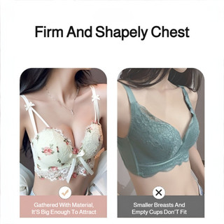 Áo ngực ren 『Brelira』 không gọng thép, nâng ngực, ôm sát, thoải mái, chất liệu latex, chống chảy xệ, cúp đầy đủ, không gọng, hỗ trợ mềm mại.