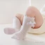 0-3 Tuổi Bé Gái Tập Đi Tất Dài Có Nơ Mỏng Mùa Hè Dễ Thương Frilly Mềm Mại Thoáng Khí Đầu Gối Tất Cao