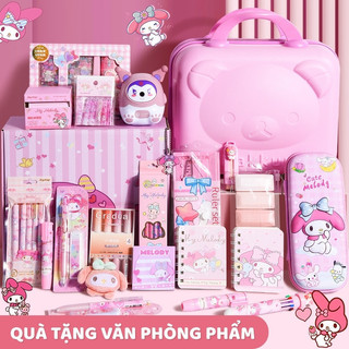 Hộp Quà Văn Phòng Phẩm Cao Cấp - Bộ Đồ Dùng Học Tập Đầy Đủ Kèm Túi Đựng Bút Dễ Thương Là Món Quà Tặng Cho Bé Học Sinh