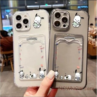 Dành Cho IPhone 17 16 15 14 13 12 11 Pro Max X XR XS Max 7 8 Plus Dễ thương Cartoon Pacha Dog Card Túi điện thoại