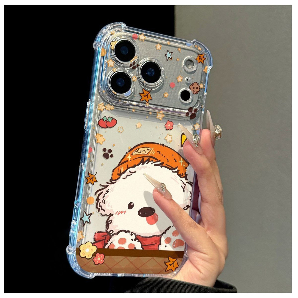 Nghịch ngợm Puppy cho 16 trường hợp iPhone 17Air Quad chống ngã 14 13 11Pro