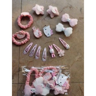 Bộ 21 Kẹp Tóc Mèo Hello Kitty Dễ Thương Dành Cho Bé Gái - Combo Vỉ 50 Kẹp Phong Cách Hàn Quốc  🎀