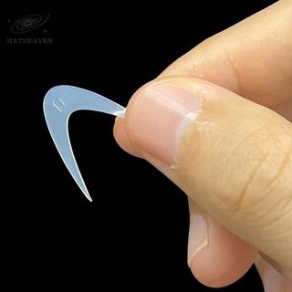 [hatheaven] 60 Miếng đệm silicon mềm có thể tái sử dụng Stencil Pháp Stencil Móng tay nghệ thuật mở rộng Hệ thống song ca Hình thức kép Công cụ xây dựng móng tay Pháp Đẹp