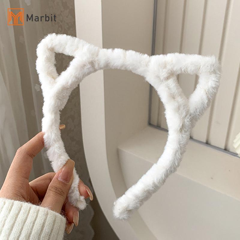 Tai Mèo Quấn Tóc Lông Thỏ Băng Đô Mùa Đông - Sang Trọng & Dễ Thương