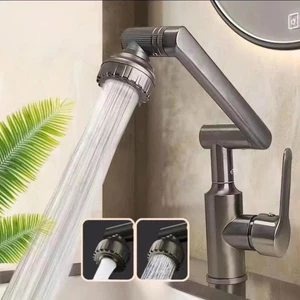 Vòi Chậu Rửa Nóng Lạnh Đa Năng Lăp Bồn Rửa Bát, Chậu Lavabo Xoay 1080 độ 2 Chế Độ Nước Lõi Đồng