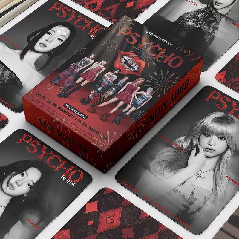 55 Chiếc BM FANCLUB HELLO MONSTIEZ CHOOM Lomo Cards REALLY LIKE YOU DRIP Love In My Heart BABYMONS7ER Photocards AHYEON Asa Chiquita Parita Haram Rora Ruka Bưu Thiếp