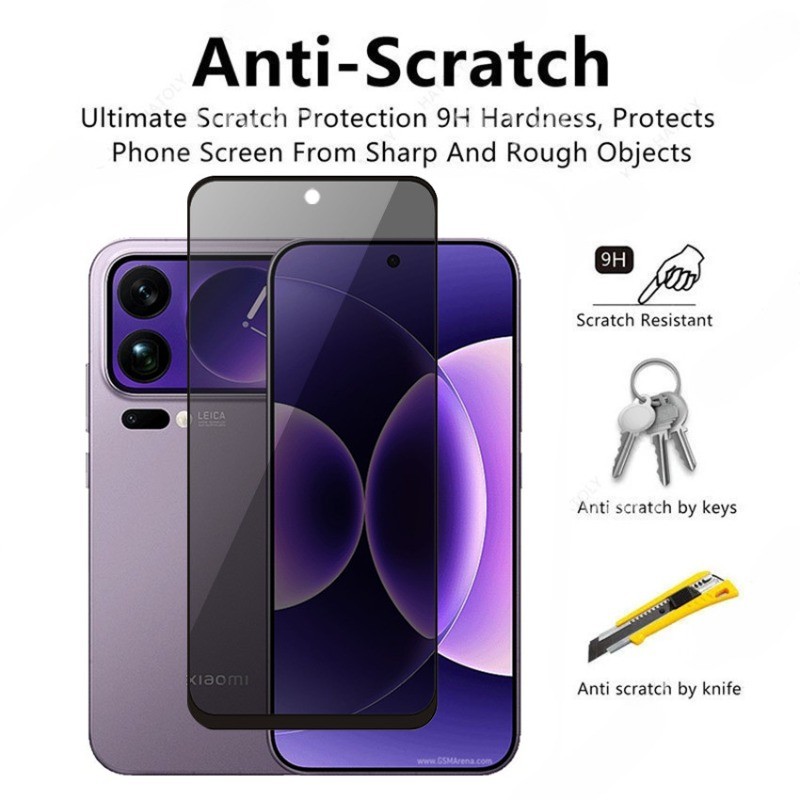 2 Chiếc Trong Suốt Cạnh Đen Kính Phim Cho Xiaomi 17 Ultra Pro Max HD Bảo Vệ Màn Hình Điện Thoại Cho Xiaomi 17Ultra 17ProMax 17Pro 17 Chống Gián Điệp Cạnh Đen Kính Cường Lực Phim