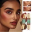 Que Blush AFTEROF, Que Bronzer-Blush đa năng lâu trôi, Công thức kem Dưỡng ẩm hai đầu Thanh trang điểm tự nhiên Trang điểm làm đẹp