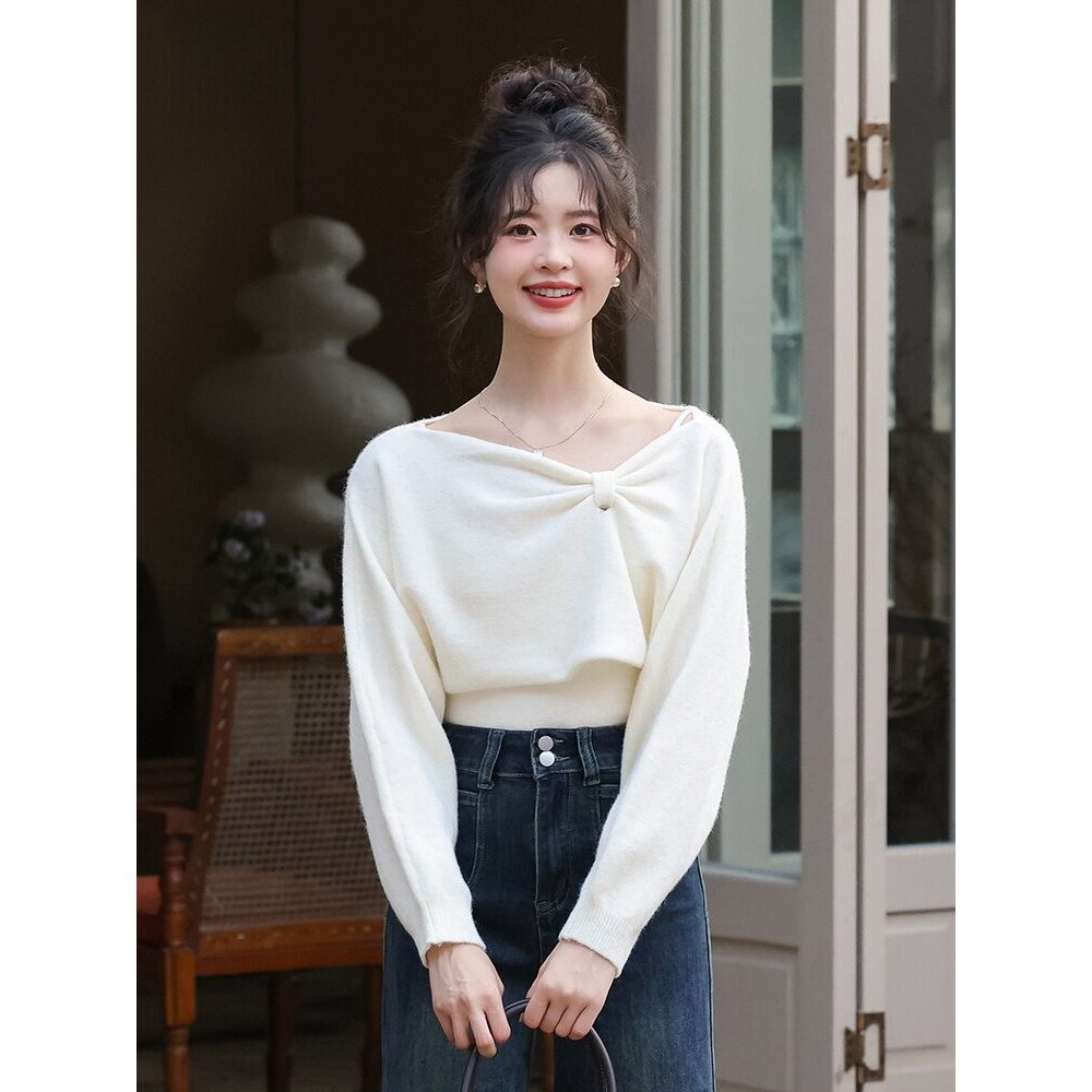 Mutu Áo Dệt Kim Camisole Nữ cổ Chữ Thập Hai Mảnh Bộ - Phong Cách Mới cho Mùa Xuân 2026