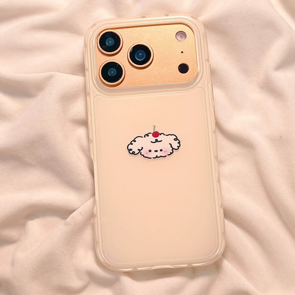 Ốp điện thoại hình chó mèo dễ thương Candy Wave Edge cho iPhone 17 Pro Max 16 15 14 13 12 Vỏ bảo vệ chống sốc