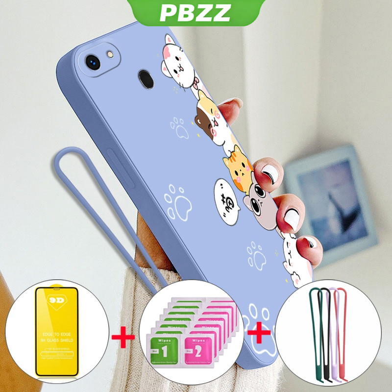 FOR ốp lưng Ốp cho OPPO F5 Oppo F7 Ốp điện thoại Ốp mềm Ốp silicon lỏng bảo vệ chống sốc thiết kế mới Mèo hoạt hình thẩm mỹ với màng mềm 9D ytmdzmm01
