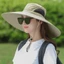Mũ vành che nắng rộng BORAGETE, Mũ xô thoáng khí chống nắng UV, Vành lớn 15CM di động có thể gập lại Lưới ngư dân Mũ nam