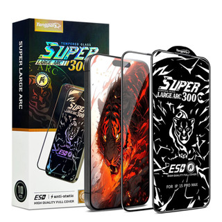 Kính Cường Lực iPhone SUPER 300C ESD Viền Cong Trong Suốt Full Viền Siêu Cứng Cho iP 17 Pro max 16 15 14 13 12 11 Xs