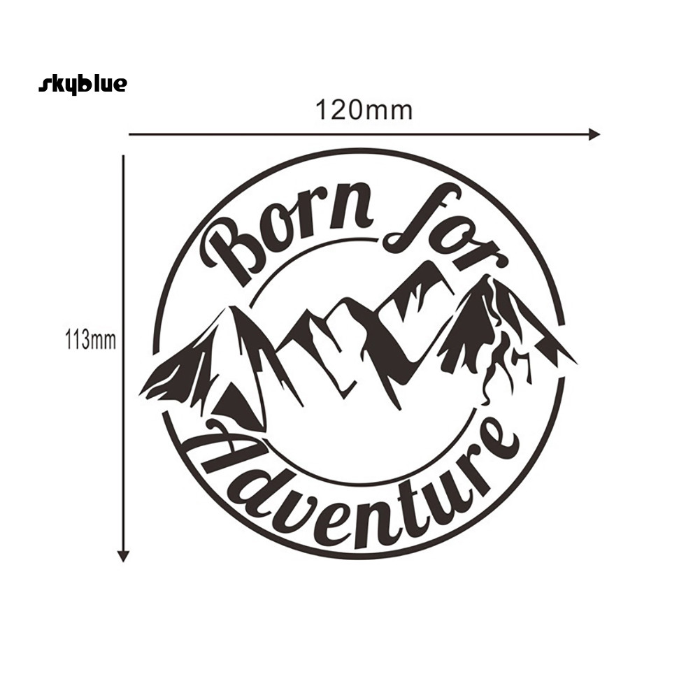 [Sy] Mountain Born for Adventure Caravan Camper Truck Đề can Sticker Trang trí