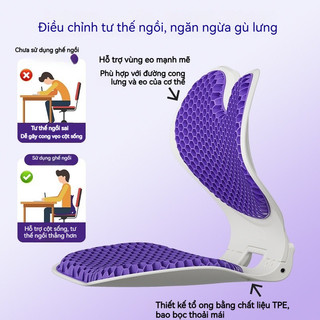 Đệm Ngồi Hỗ Trợ Thắt Lưng Theo Công Thái Học Có Thể Gập Lại Điều Chỉnh Tư Thế Ngồi Ngồi Lâu Không Mệt