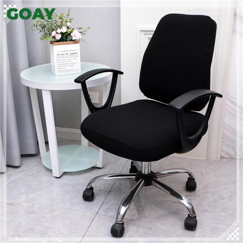 GOAY 2 Cái / bộ Ghế Văn Phòng Coverputer Ghế Xoay Ghế Co Giãn Hiện Đại Trượt Có Thể Giặt Được Dép Che Bụi Có Thể Tháo Rời VN