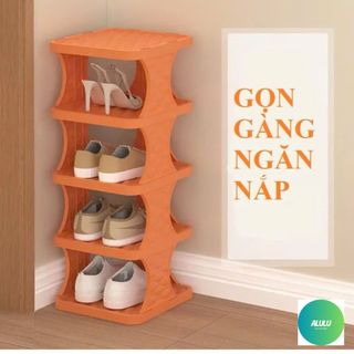 Kệ Giày 6 Tầng Gấp Gọn Tiện Lợi, Kệ Dép Nhựa Đa Năng Tiết Kiệm Diện Tích - Kho Sỉ Gia Dụng Alulu
