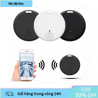 【COD】Thiết bị chống mất hình tròn Bluetooth 5.0 cho người cao tuổi và trẻ em, nhỏ gọn, thời gian chờ lâu, an toàn.
