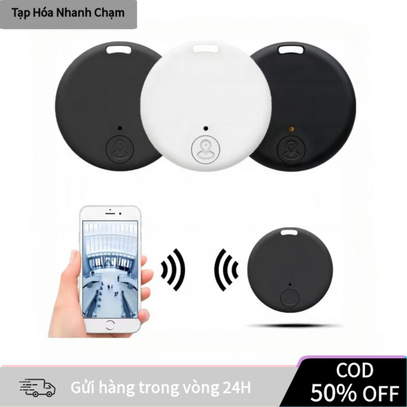 【COD】Thiết bị định vị hình tròn Bluetooth 5.0, theo dõi vị trí trẻ em, thú cưng và đồ vật qua app điện thoại thông minh.