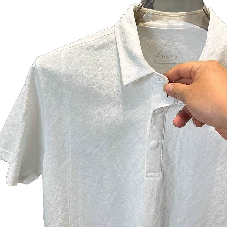 Áo sơ mi polo nam chất liệu lanh cotton thoáng mát, kiểu dáng rộng phù hợp mùa hè