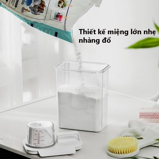 Hộp đựng gạo bằng nhựa cao cấp chống ẩm chống tràn hộp đựng gạo hộp đựng đồ khô Hộp đựng bột giặt trong suốt
