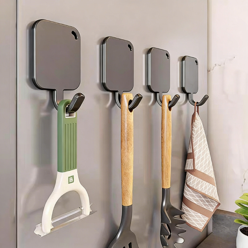 Bộ Móc Treo Thông Minh - Thép Carbon Cao Cấp, Từ Tính Mạnh, Keo Dán Chắc Không Khoan, Giải Pháp Treo Đồ Tiện Lợi