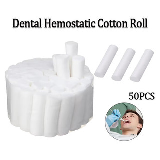 Bộ 50 Dùng Một Lần Nha Khoa Hút Tĩnh Điện Phẫu Thuật Cotton Cuộn Làm Trắng Răng Làm Sạch Cuộn Cotton Chăm Sóc Răng Miệng