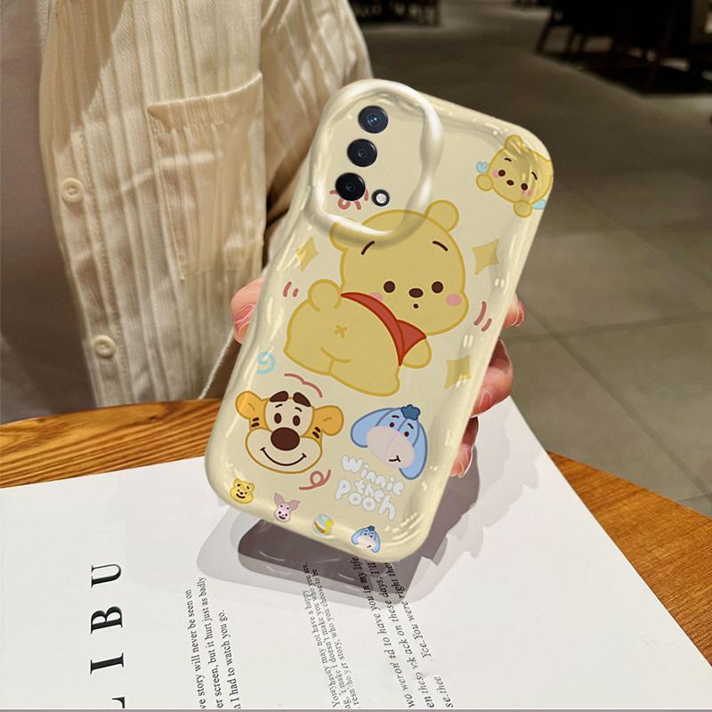 Ốp Silicon Hoạt Hình Cho OPPO A74 A95 F19 F19S Reno 6 Lite 4G Bảo Vệ 3D Vỏ Điện Thoại Mềm Winnie the Pooh Lotso Bear Ốp Lưng Chống Sốc