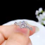 Nhẫn kim cương hình bạch tuộc bạc S925, phong cách thời trang đơn giản, size điều chỉnh được