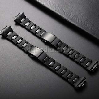 Dây đeo đồng hồ bằng thép nhựa 16mm cho Casio DW5600 DW6900 GWM5610 GA2100 G5600 Đen Giao diện lồi Dây đeo đồng hồ thể thao