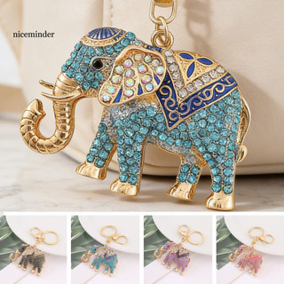 ZNCE _ Bag Móc khóa hình con voi đính đá đầy màu sắc Mặt dây chuyền quyến rũ may mắn cho túi Ba lô Ví Phụ kiện ô tô – Quà tặng may mắn lấp lánh cho người mua Đông Nam Á
