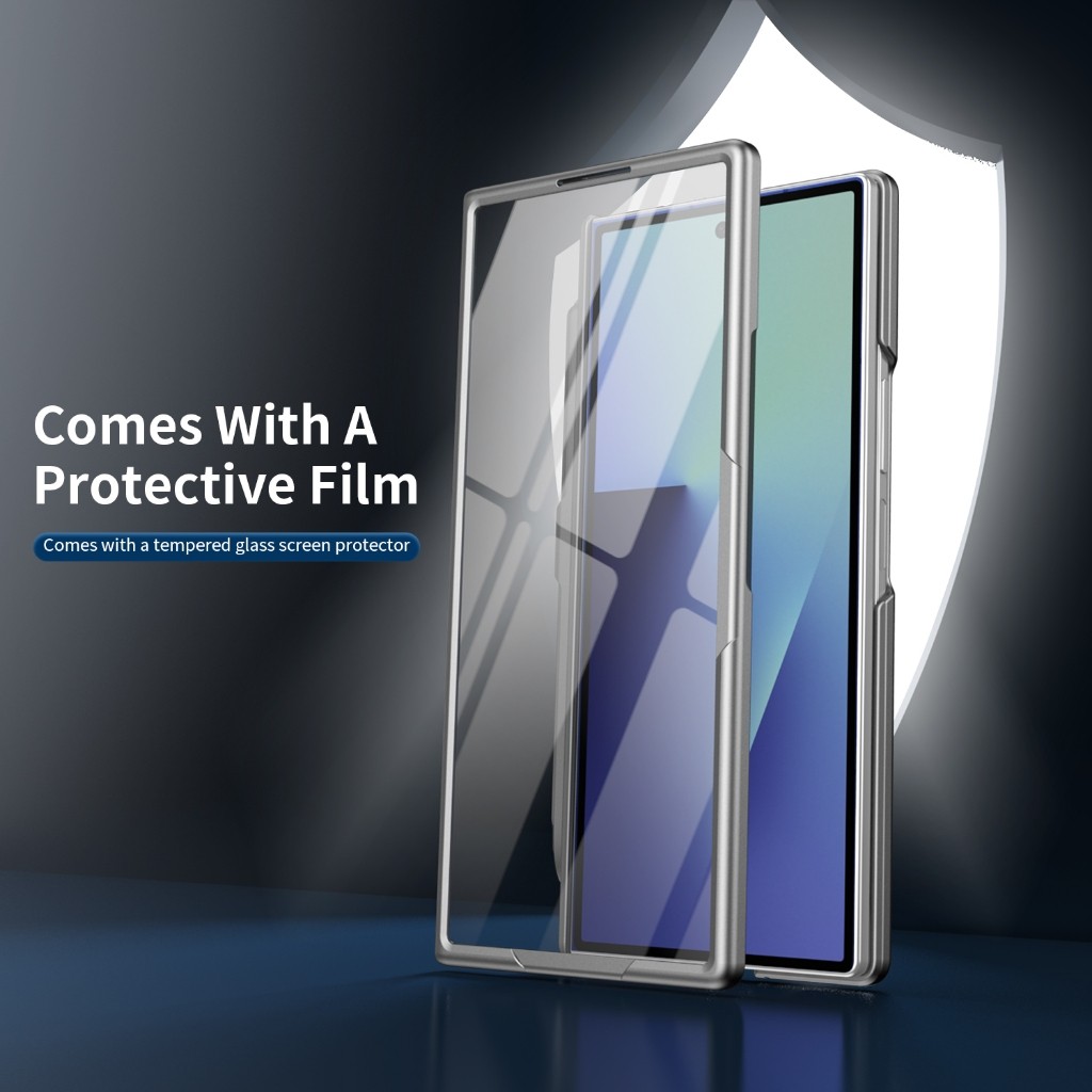 Kim 360° Ốp Điện Thoại Full Cover Cho Samsung Galaxy Z Fold 7 6 5 4 Có Phim Bảo Vệ Màn Hình Và Xoay Từ Giá Đỡ Bìa Cứng
