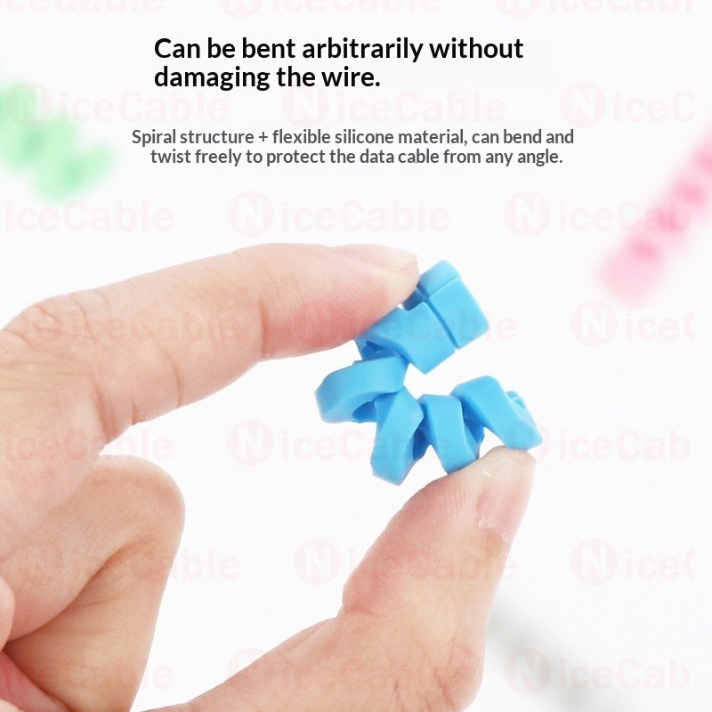 Giá đỡ bảo vệ cáp silicon Bộ sắp xếp dây cuộn xoắn ốc cho cáp tai nghe điện thoại