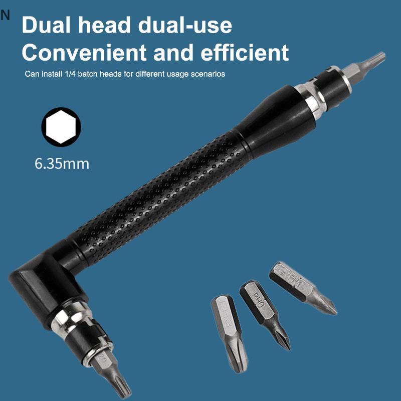 NS L Loại 1 / 4 Mũi tuốc nơ vít hình lục giác 90 độ Tay cầm hai đầu Bla 6.35mm Công cụ cờ lê để phù hợp với Bộ Bit NS