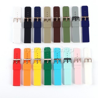 16-24mm Rosegold Pin Khóa Dây Đeo Đồng Hồ Silicon Chống Thấm Nước Cho Thể Thao Thay Thế Nam Nữ Dây Đeo Đồng Hồ Vòng Tay