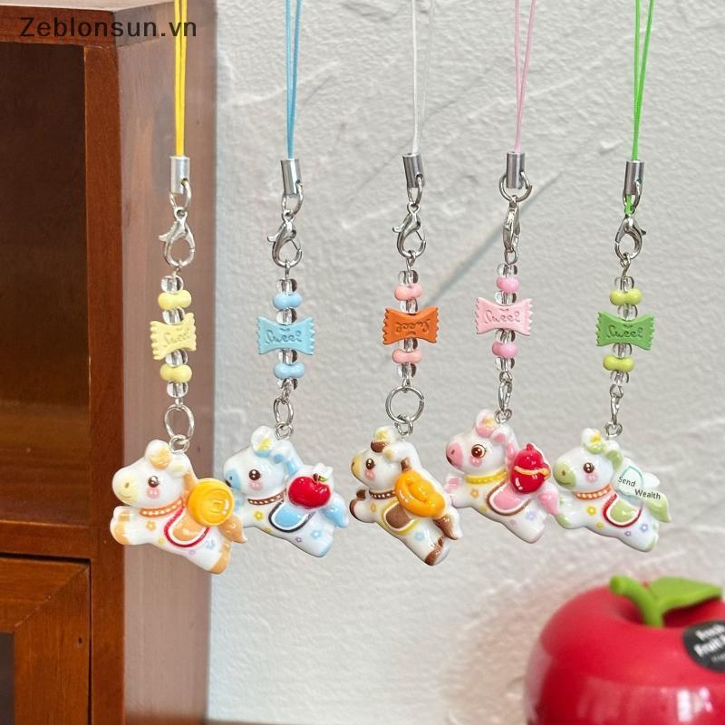 # HB # 1 / 5 Chiếc Hoạt Hình Dễ Thương Pony Móc Khóa Sáng Tạo Ngựa Đính Hạt Dây Đeo Điện Thoại Di Động Mặt Dây Chuyền Ba Lô Trang Trí Phụ Kiện Quà Tặng.