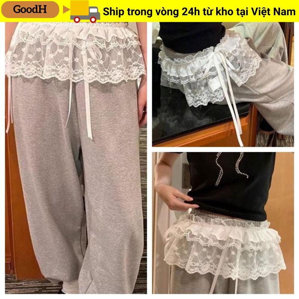 GOODH Ren Mini Váy Thêu Hoa Mông Rèm, Chất Liệu Ren Xù, Phù Hợp Dạo Phố